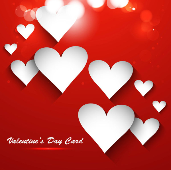 Valentine Day heart-shaped cards vector 04