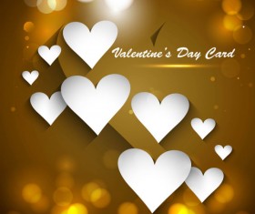 Valentine Day heart-shaped cards vector 05