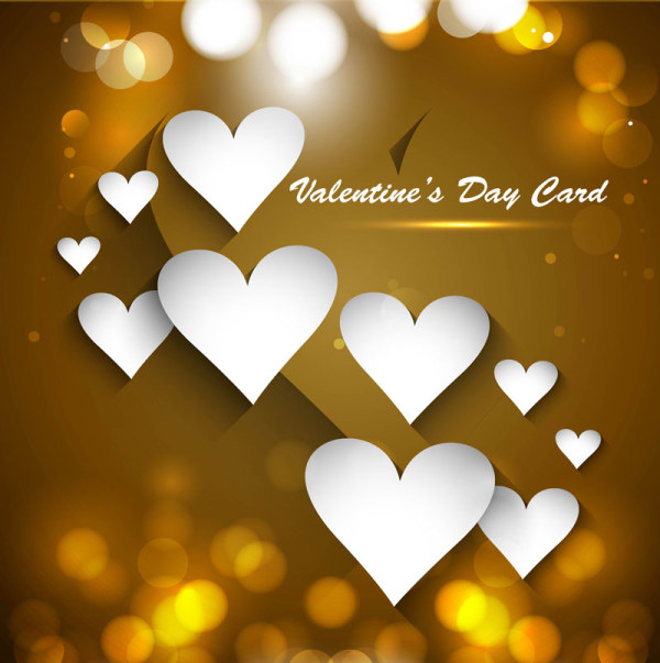 Valentine Day heart-shaped cards vector 05