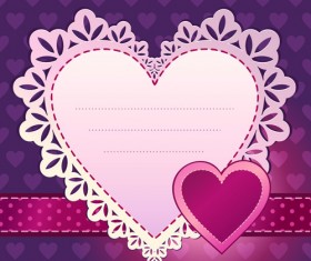 Sweet Valentine Day hearts Cards vector 02