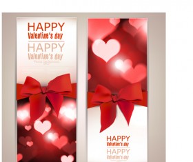 Romantic Happy Valentine day cards vector 02