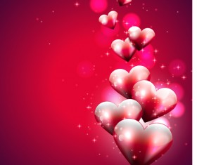 Red style Valentine cards design elements vector 03