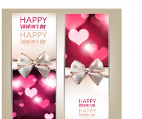 Romantic Happy Valentine day cards vector 03