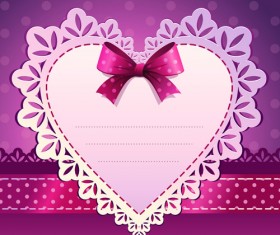 Sweet Valentine Day hearts Cards vector 03