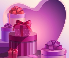 Sweet Valentine Day hearts Cards vector 04