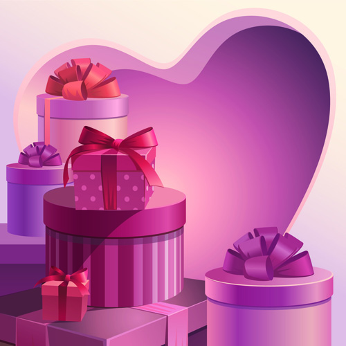 Sweet Valentine Day hearts Cards vector 04