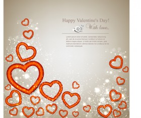Romantic Happy Valentine day cards vector 06