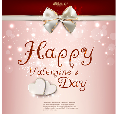 Romantic Happy Valentine day cards vector 08