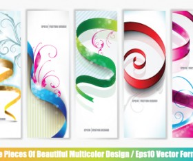 Set of Abstract info Vertical banner vector 03