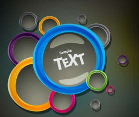 Set of Abstraction colored shapes backgrounds vector 02