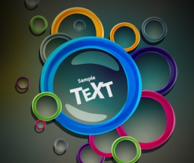 Set of Abstraction colored shapes backgrounds vector 04