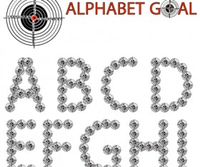 Creative Alphabet goal design vector 01
