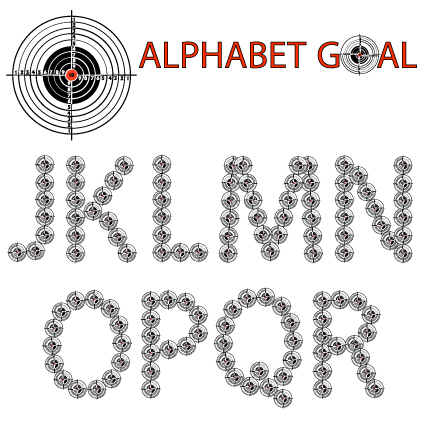 Creative Alphabet goal design vector 02