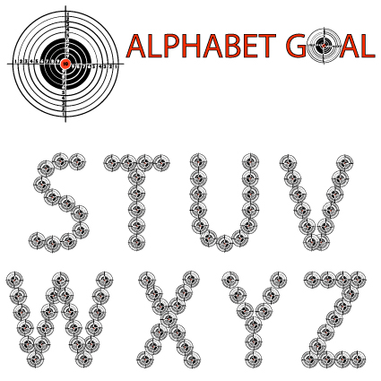 Creative Alphabet goal design vector 03