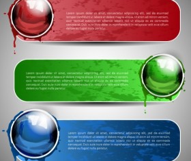 Set of Art banner for website vector 01