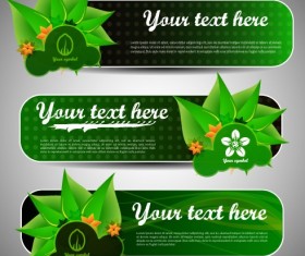 Set of Art banner for website vector 02