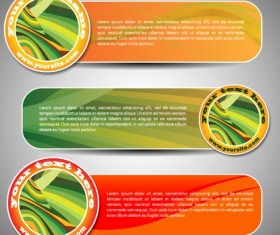 Set of Art banner for website vector 04