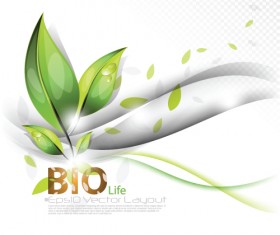 Set of BIO life vector backgrounds 03