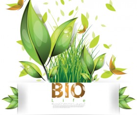 Set of BIO life vector backgrounds 04
