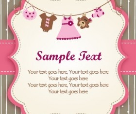 Set of Cute Baby backgrounds vector 04