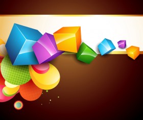Background Geometric shapes design elements vector 01