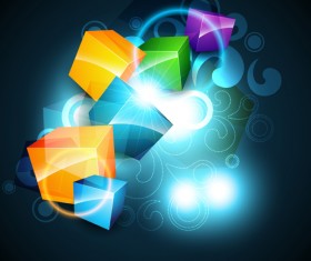 Background Geometric shapes design elements vector 04