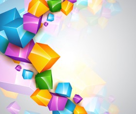 Background Geometric shapes design elements vector 05