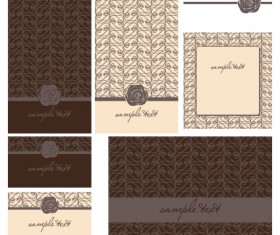 Set of Beautiful Wedding Cards design vector 01