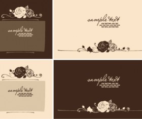 Set of Beautiful Wedding Cards design vector 02