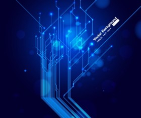 Abstract Blue Light Vector backgrounds 02