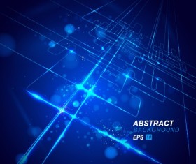 Abstract Blue Light Vector backgrounds 03