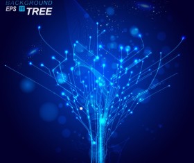 Abstract Blue Light Vector backgrounds 04