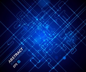 Abstract Blue Light Vector backgrounds 05