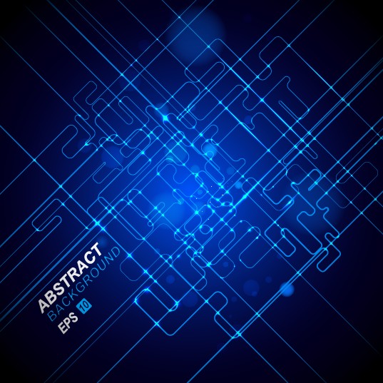 Abstract Blue Light Vector backgrounds 05
