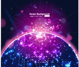 Abstract Blue light vector background art 01