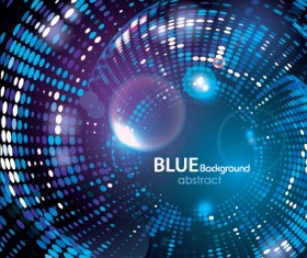 Abstract Blue light vector background art 02