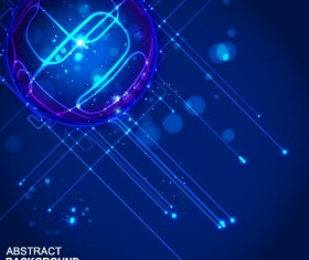 Abstract Blue light vector background art 04