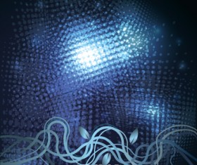 Abstract Blue light vector background art 05