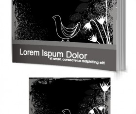 Set of Book cover design template vector graphics 02