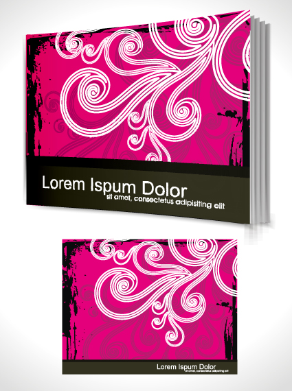 Set of Book cover design template vector graphics 03