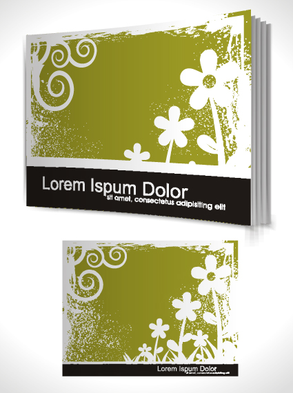 Set of Book cover design template vector graphics 05