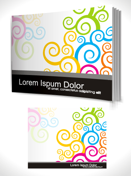Set of Book cover design template vector graphics 06