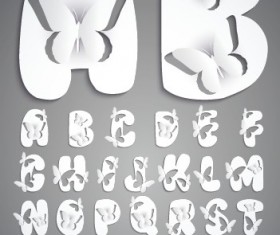 Various Bright colored alphabet design vector set 02