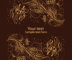 Brown ornaments vector backgrounds art 01