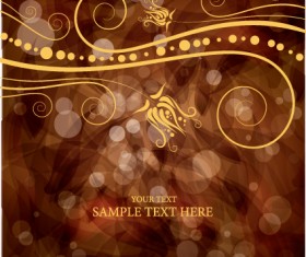 Brown ornaments vector backgrounds art 04