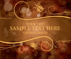 Brown ornaments vector backgrounds art 05