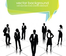 Set of Business talk vector backgrounds art 02