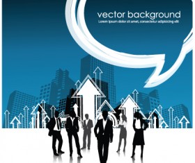 Set of Business talk vector backgrounds art 05