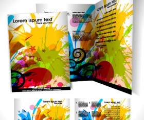 Business templates with cover brochure design vector 04