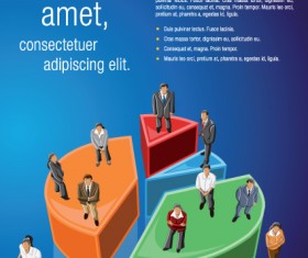 Business people with Business templates design vector 04